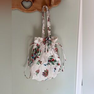 Cath Kidston White and Red Floral Tote Bag